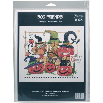 Imaginating Counted Cross Stitch Kit 9"X7.5"-Boo Friends (14 Count)