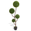 Cesicia 59'' In High Quality Artificial Green Plant Trees For Indoor Outdoor Decoration, Artificial Boxwood Topiary Ball Tree, 1pcs/Set - 2 of 4