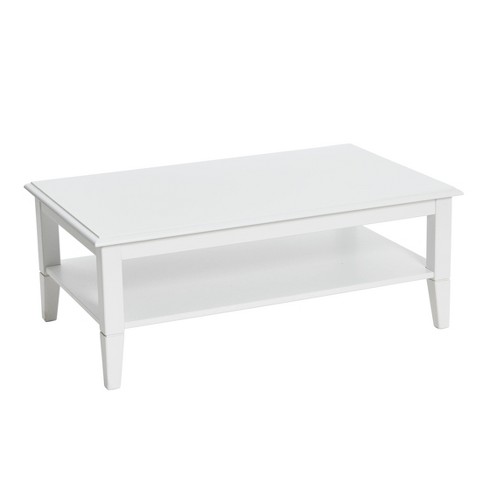 Storied Home Pleasantville Coffee Table With Storage Shelf And Solid ...