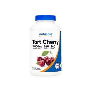 Nutricost Tart Cherry Capsules (300 MG) (240 Capsules) - 1 of 4