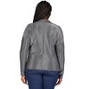 24seven Comfort Apparel Plus Size Cowl Neck Long Sleeve Shimmery Fabric Top - 3 of 4