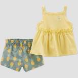 Carter's Just One You® Baby Girls' Pineapple Top & Bottom Set - Yellow