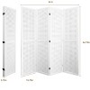 NicBex 4-panel Display 5.6' Room Divider Portable Wooden Folding Privacy Screen Freestanding Wall Partition for Home & Office, White - 4 of 4