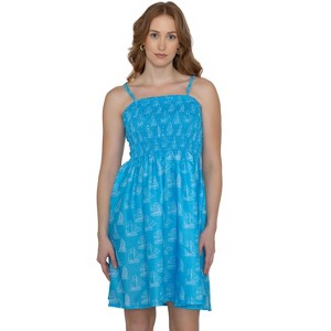HAPPY BAY Women's House Daily Routine Evening Wear Vacation Holiday Short Tube Top Wedding Ruched Evening Dress Dresses for Women L-XL Blue Boat - 1 of 4