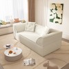 79.5" Sparkling Chenille 3-in-1 Convertible Sofa Bed with Deep Seat, 2 Pillows, and Chaise Lounge - 2 of 4