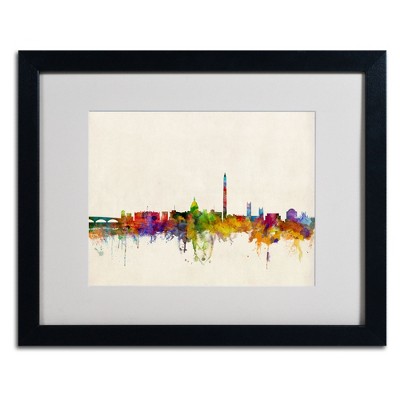 Trademark Fine Art -Michael Tompsett 'Washington DC Skyline' Matted Framed Art