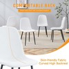 Set of 4 Dining Chairs Dinner Chairs Armless Chairs Accent Chairs with with Metal Legs - Modernluxe - 3 of 4