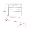 Grungis Modern Dressers with Storage,2 Drawers Horizontal Storage Organizer with Superior Top and 2 Shelves for Bedroom Living Room - 4 of 4