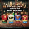 Silver Buffalo DC Comics Superhero Uniforms 1.5oz Mini Glass Set of 4 - 3 of 3