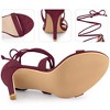 Perphy Women's Lace-Up Open Toe Stiletto High Heels Sandals - 3 of 3