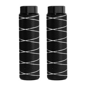 Unique Bargains Aluminum Alloy Anti-Skid BMX Mountain Dirt Cycling Fit 3/8 Inch Axles Rear Stunt Bike Pegs 2 Pcs - 1 of 3