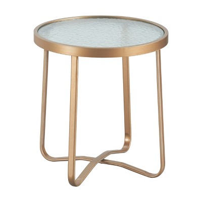 Mirabelle Outdoor Side Table - Gold - Adore Decor
