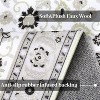 Washable Vintage Floral Area Rug, Non Slip Low Pile Foldable Stain Resistant Carpet, Ultra-Thin Throw Accent Mat for Living Room Bedroom - 2 of 4