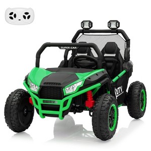 Jojoka 24V 2 Seater Ride On Car, XXXL Off-Road UTV for Kids w/Metal Frame, Wide Seat,Pop Music,3 Speeds for Boys and Girls - 1 of 4