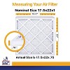 Filter King 17.5x22x1 Air Filter | 4-PACK | MERV 13 HVAC Pleated A/C Furnace Filter | MADE IN USA | Actual Size: 17.5 x 22 x .75" - image 2 of 4