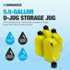 Bushman 4 Pack U-Jug Utility Storage Container, Multi-Purpose Plastic Jug with Non-Clog Spout, Hose and Ergonomic Handle, 5.5 Gallon, Yellow - 2 of 4