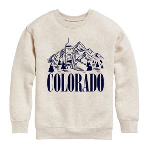 Boys' - Peanuts - Colorado Charlie Brown Graphic Long Sleeve Fleece Sweatshirt - 1 of 4