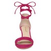 Allegra K Women's Kitten Heel Open Top Lace-Up Sandals - 2 of 4