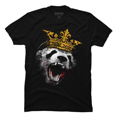 Men's Design By Humans King Panda By clingcling T-Shirt
