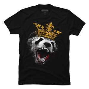 Men's Design By Humans King Panda By clingcling T-Shirt - 1 of 4