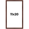 PosterPalooza | Classic Modern Brown Picture Frame - UV Acrylic, Foam Board Backing, Hanging Hardware - 2 of 4