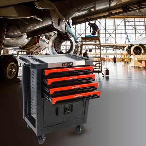 4-Drawer Rolling Tool Cart With Wheels Large Capacity Heavy-Duty Secure Locking System Smooth Drawer Operation Tool Organizer Box - 1 of 4