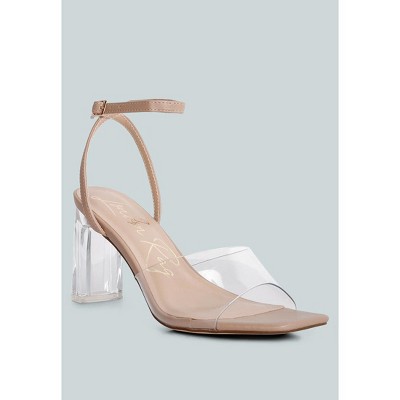 Twinkle Clear Block Heel Sandal
