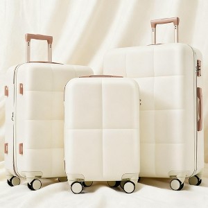 KWPZQEB 3 Piece Luggage Set Carry on Suitcase with ABS+PC Hardshell, Spinner, Lightweight TSA Lock (20", 24", 28") - 1 of 4