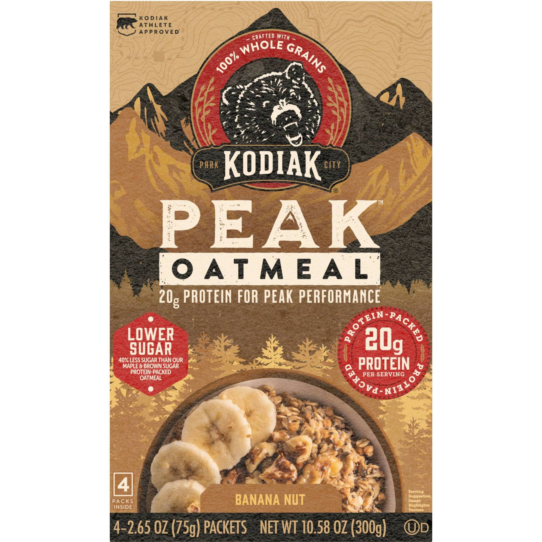 Kodiak Cakes Peak Protein Packed Oatmeal - 10.58oz/4ct
