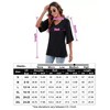 Women's 3/4 Bell Sleeve V Neck Loose Fit Tunic Tops - 2 of 4
