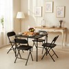 FurnitureR Folding Table and 4 Chairs Set, PP Tabletop with Metal Frame, Portable Foldable Dining Table Chair Set for Indoor Outdoor Party Camping - 3 of 4