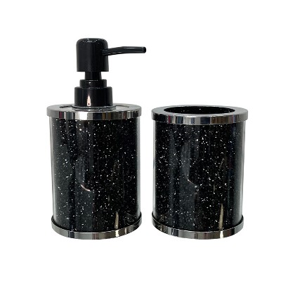 JANSNO Exquisite 2 Piece Soap Dispenser and Toothbrush Holder in Gift Box