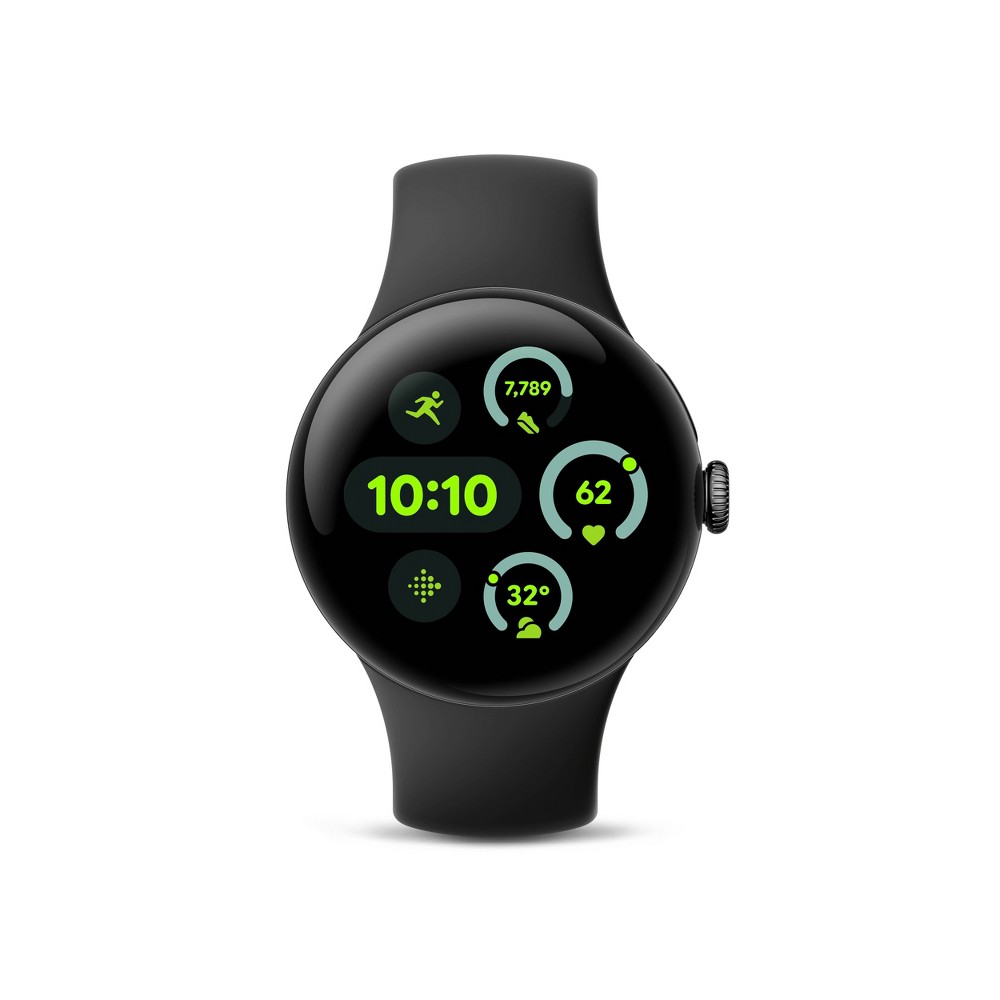 Google Pixel Watch 3 41mm Wifi - Matte Black Aluminum Case - Obsidian Band
