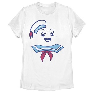Women's Ghostbusters Stay Puft Marshmallow Man Face T-Shirt - 1 of 4