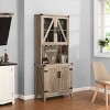 Wall Bar Cabinet with Glass Doors - Home Source - image 2 of 4