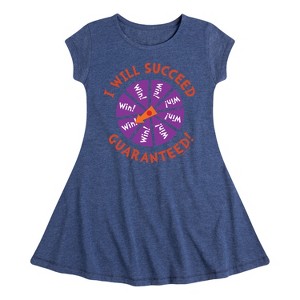 Girls' - Dr. Seuss - I Will Succeed Fit & Flair Cap Sleeve Graphic Dress - 1 of 3