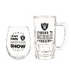 Evergreen Las Vegas Raiders, Stemless 17OZ Wine & Beer 16 OZ Gift Set - 2 of 4