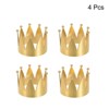 Unique Bargains Metal Crown Shape Wear Resistant Decorative Napkin Rings 4 Pcs - 3 of 4