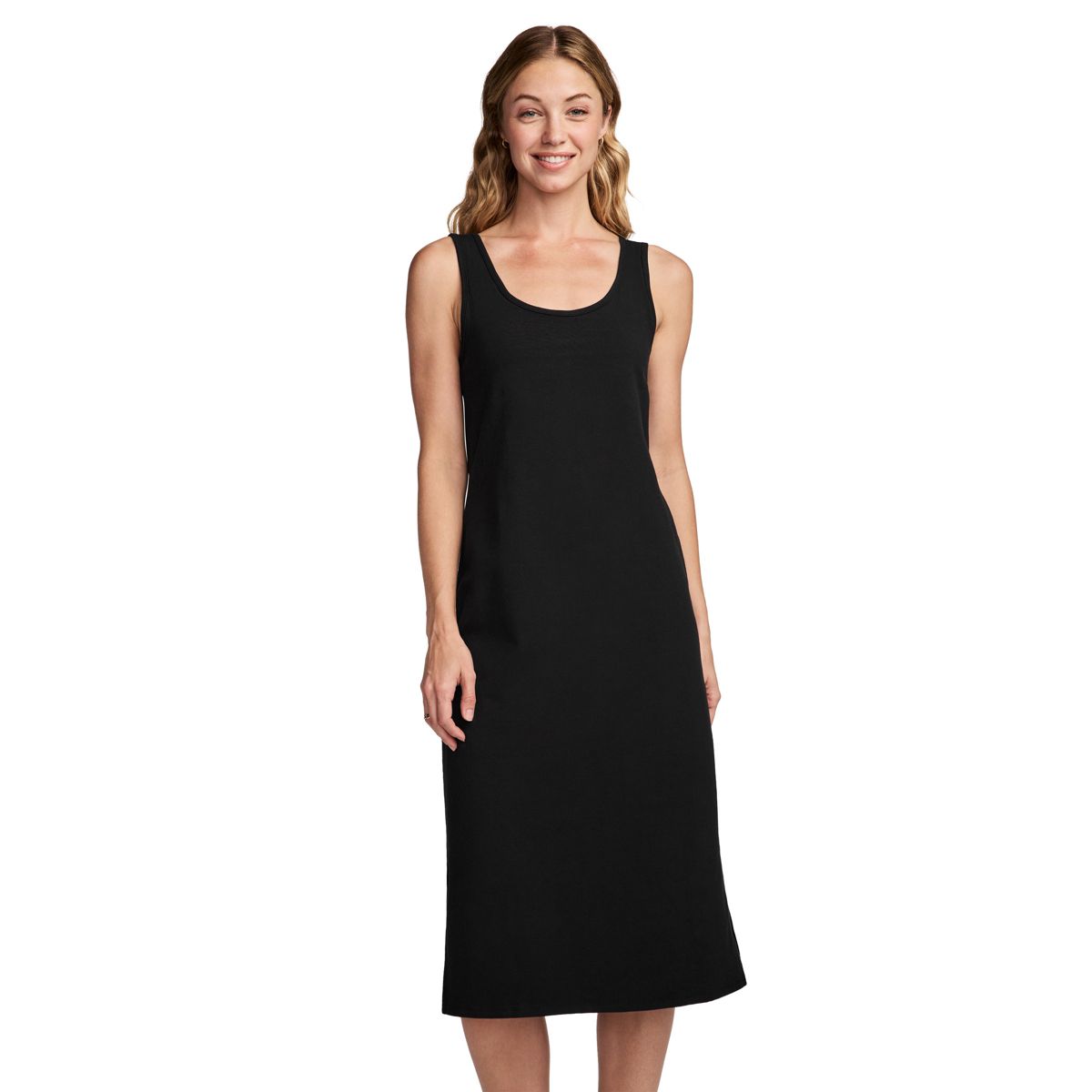 Jockey Women's Cotton Stretch Tank Dress With Built-In Bra