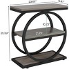 Syemin End Tables Industrial Narrow End Table with 3 Shelves, Space-Saving Side Table, Multi-Functional Sofa Table, Gray, 23.62"*11.81"*25.59" - 3 of 4