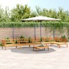 vidaXL Patio Pallet Sofa Set - 6 Piece Outdoor Conversation Set for Garden/Patio/Terrace - Solid Acacia Wood Furniture Modular Design - Brown - 2 of 4