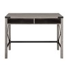 Sophie Modern Farmhouse X Frame Writing Desk with Cubbies Gray Wash - Saracina Home - 3 of 4