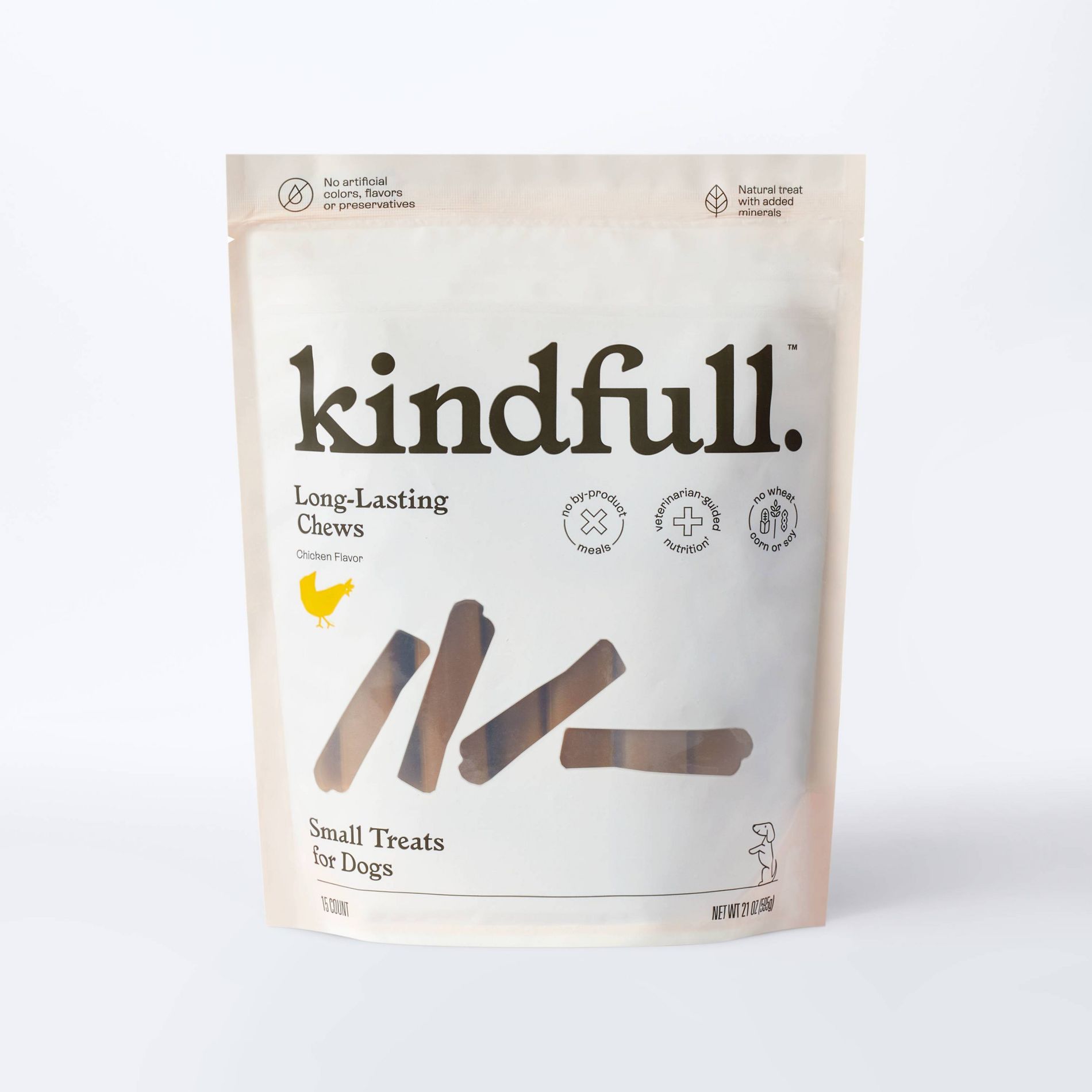 Long Lasting Chews Chicken Dog Treats - Small/Medium - 21oz - Kindfull™