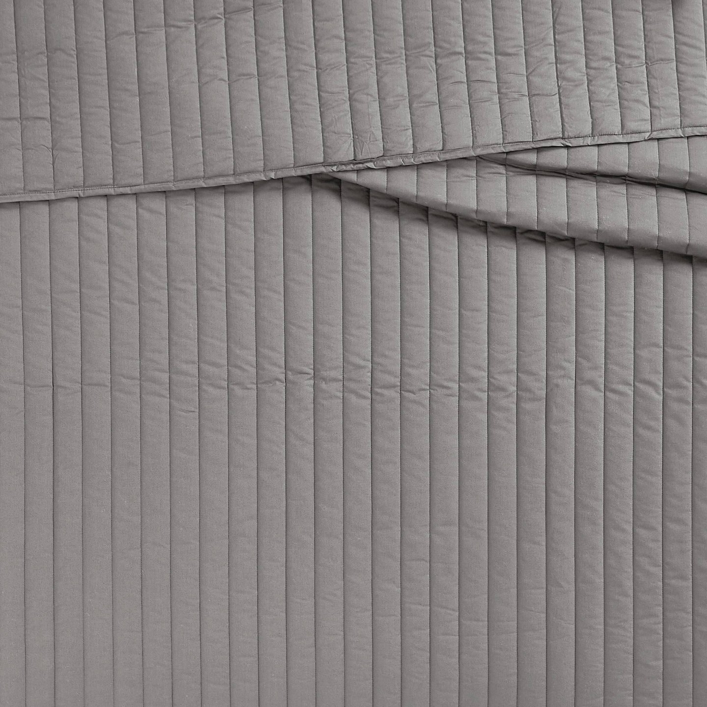 Комплект с покрывалом Brooklyn Loom 2pc Twin/Twin Extra Long Percale Quilt Set Gray, цвет: Серый — фото 4