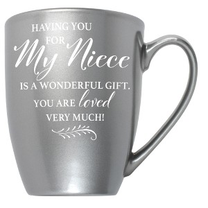 Elanze Designs My Niece You Are Loved Grey 10 ounce New Bone China Coffee Cup Mug - 1 of 4