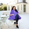 Catalonia Womens Oversized Plush Fleece Wearable Blanket Hooded Wrap Sweater with Hand Pockets, Open Front No Sleeve Cape Shawls, Cozy Gift for Woman - 2 of 4