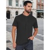 INSPIRE CHIC Men's Henley Shirt Breathable Short Sleeve Button Down T-Shirts - 4 of 4