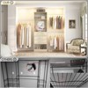 Besiost 25" - 96" W Closet System with Mirror, Closet Organizer Cystem with Shelves - 4 of 4