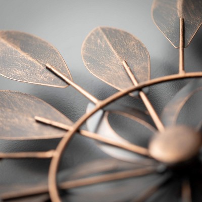 26.5" Brown Copper Spinning Metal Flower Petal Stake