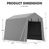 GustoWave Outdoor Portable Storage Shed, Carport Tent for Motorcycle, Bike - 2 of 4